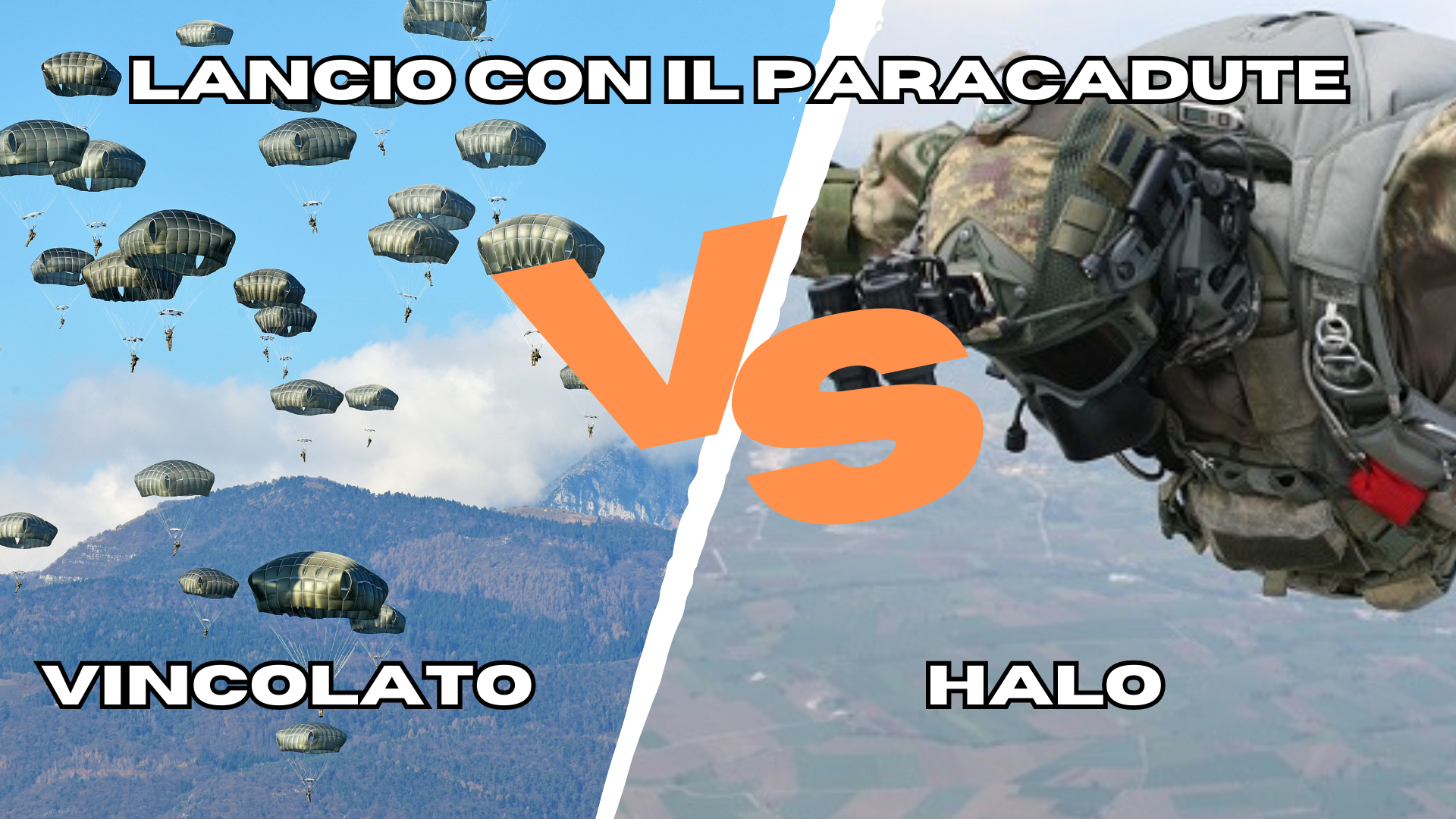 Differenze tra Lancio con il paracadute vincolato e lancio HALO
