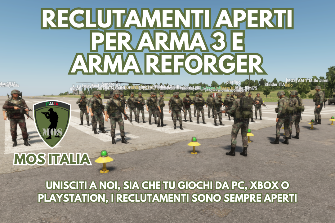 Reclutamenti Aperti per Arma 3 e Arma Reforger